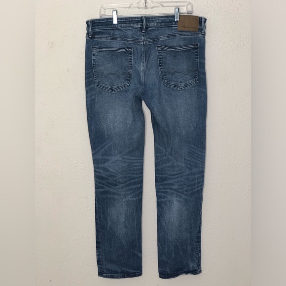 American Eagle Airflex Original Straight Blue Jeans 36x34 - Picture 2 of 8